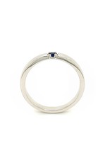 Private Label CvdK Private Label CvdK ring in 14 krt. witgoud met saffier
