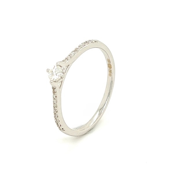 Private Label CvdK Private Label CvdK  ring in 18 krt. witgoud met diamant