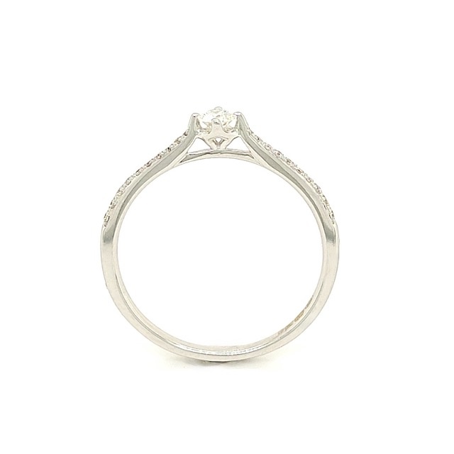 Private Label CvdK Private Label CvdK  ring in 18 krt. witgoud met diamant