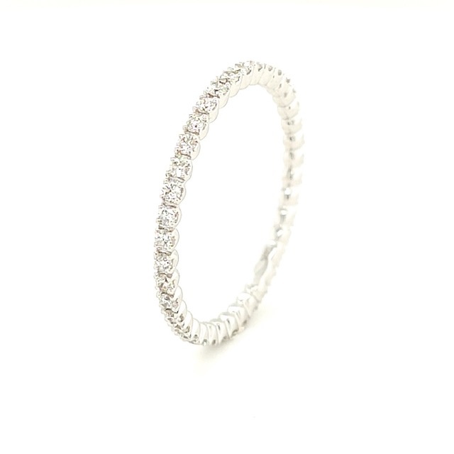 Private Label CvdK Private Label CvdK aanschuif ring in 14 krt. witgoud met diamant