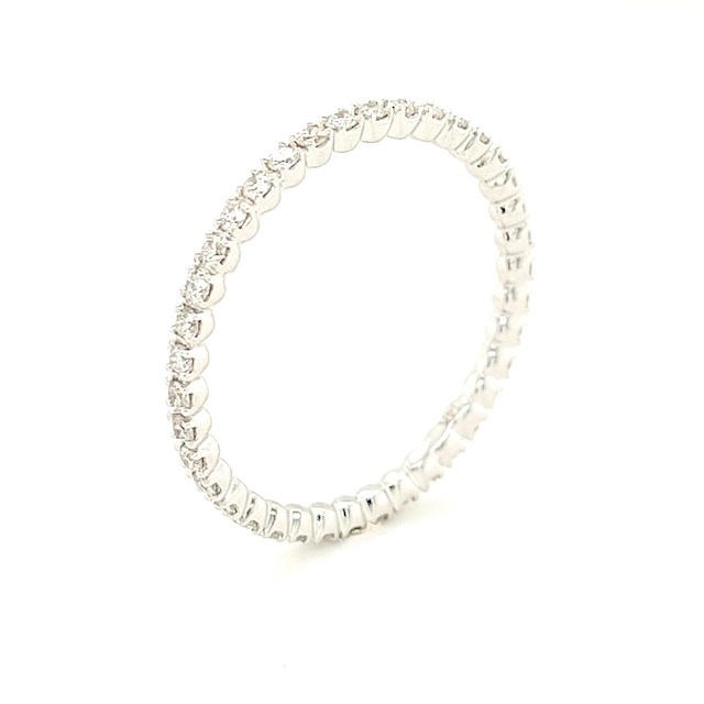 Private Label CvdK Private Label CvdK aanschuif ring in 14 krt. witgoud met diamant