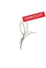 Private Label CvdK Private label CvdK broche in 18 krt. witgoud met diamant