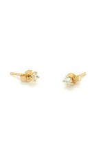 Private Label CvdK Private label CvdK oorstekers in 14 krt. geelgoud met diamant