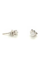 Private Label CvdK Private label CvdK oorstekers in 14 krt. witgoud met diamant
