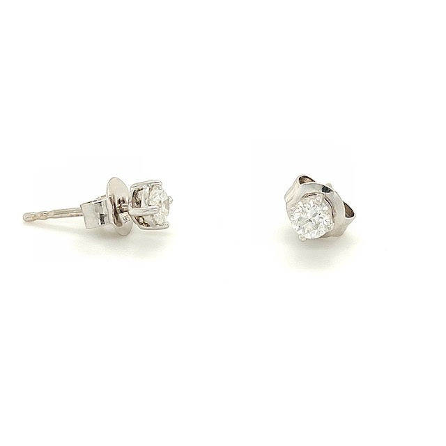 Private Label CvdK Private label CvdK oorstekers in 14 krt. witgoud met diamant