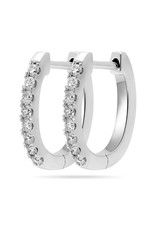 Private Label CvdK Private label CvdK oorringen in 14 krt. witgoud met diamant
