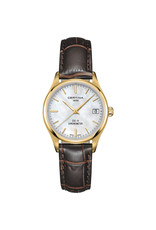 Certina Certina DS-8 Chronometer 30 mm met bicolor kast en bruin leren band