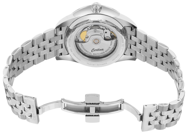 Certina Certina DS-1 Powermatic 80 Big Date, 41mm edelstalen kast en milanese band