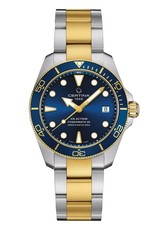 Certina Certina DS Action Diver Powermatic 80, 38 mm edelstalen kast en band met blauwe wijzerplaat en datum