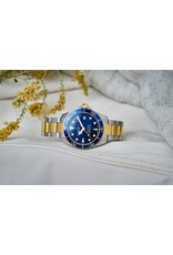 Certina Certina DS Action Diver Powermatic 80, 38 mm edelstalen kast en band met blauwe wijzerplaat en datum