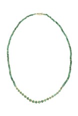 Private Label CvdK Private Label CvdK smaragd collier met 14 krt. geelgoud