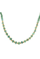 Private Label CvdK Private Label CvdK smaragd collier met 14 krt. geelgoud