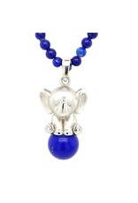 Private Label CvdK Private label CvdK hanger van lapis lazuli met 18 krt. witgoud