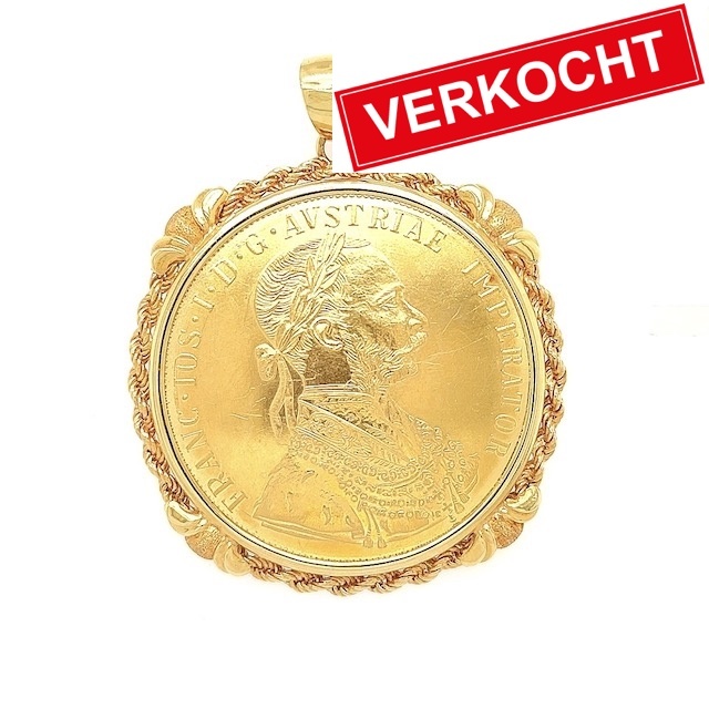 Private Label CvdK Private label CvdK hanger van een 4 dukaat uit 1915