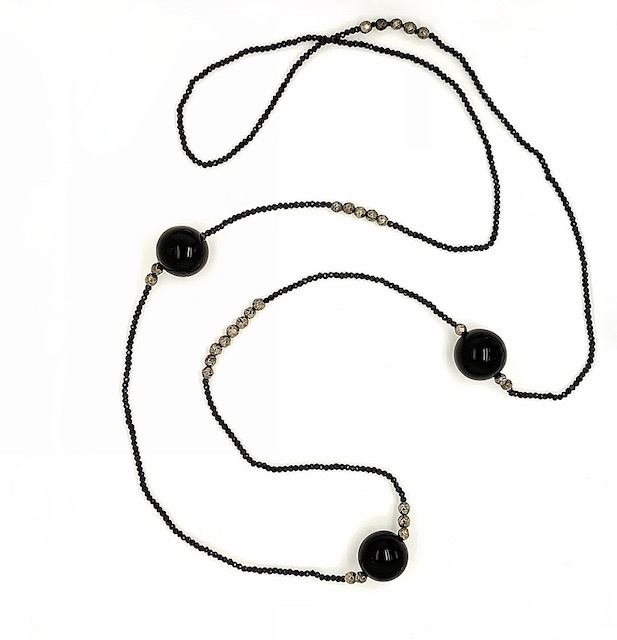 Private Label CvdK Private label CvdK collier met spinel en onyx