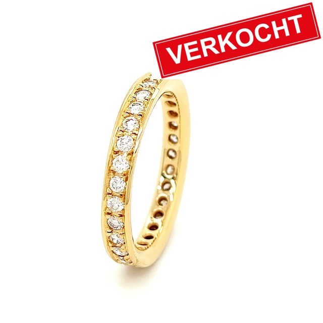 Private Label CvdK Private Label CvdK ring in 18 krt. geelgoud met diamant