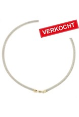 Private Label CvdK Private label CvdK collier in edelstaal met 14 krt. geelgoud
