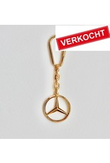 Sleutelhanger van Mercedes-Benz in 14 krt. geelgoud, 93 mm lang