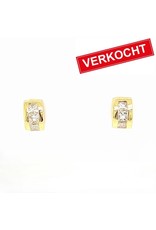 Private Label CvdK Private Label CvdK oorstekers in 18 krt. geelgoud met diamant