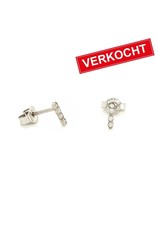 Private Label CvdK Private label CvdK oorstekers in 14 krt. witgoud met diamant