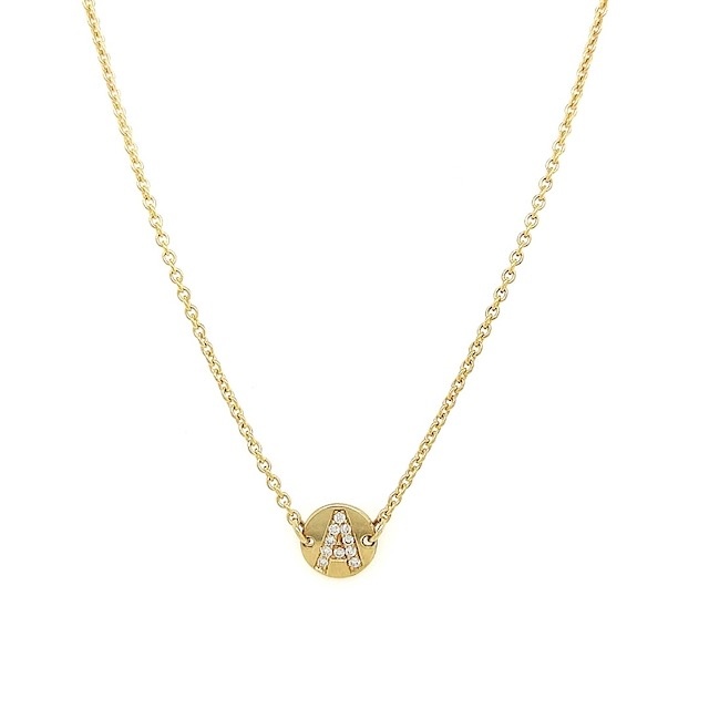 Private Label CvdK Private label CvdK collier in 14 krt. geelgoud met diamant
