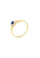 Private Label CvdK Private label CvdK ring in 14 krt. geelgoud met saffier en diamant