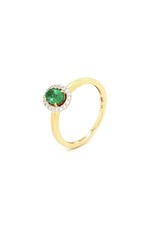 Private Label CvdK Private Label CvdK ring in 14 krt. geelgoud met smaragd en diamant