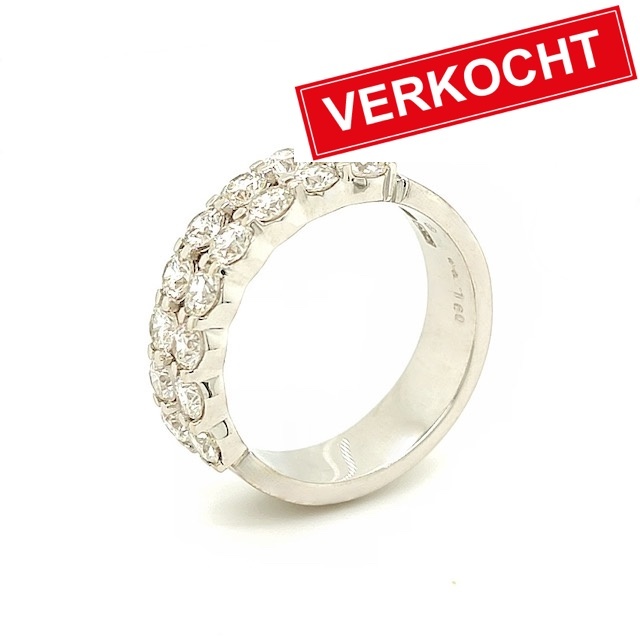 Private Label CvdK Exclusive Private Label CvdK ring in 18 krt. witgoud met diamanten