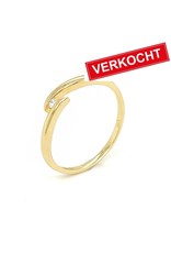 Private Label CvdK Private Label CvdK ring in 14 krt. geelgoud met diamant