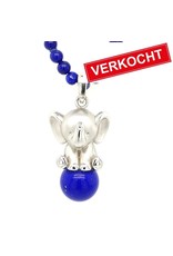 Private Label CvdK Private label CvdK hanger van lapis lazuli met 18 krt. witgoud