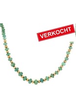 Private Label CvdK Private Label CvdK smaragd collier met 14 krt. geelgoud