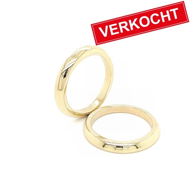 Private Label CvdK Private Label CvdK set aanschuif ringen in 14 krt. geelgoud