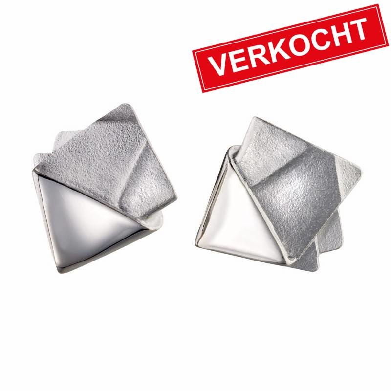 Lapponia Lapponia Origami 84 zilveren oorstekers