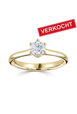 Private Label CvdK Private Label CvdK ring in 18 krt. geelgoud met diamant