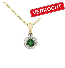 Private Label CvdK Private label CvdK hanger met smaragd en diamant