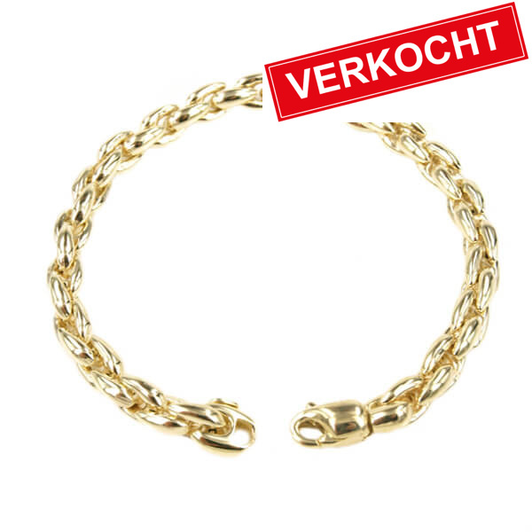 Private Label CvdK Private label CvdK armband in 14 krt. geelgoud