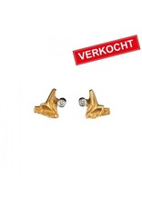 Lapponia Lapponia Volare 14kt geelgouden oorstekers met diamant