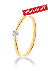 Private Label CvdK Private Label CvdK ring in 14 krt. geelgoud met diamant