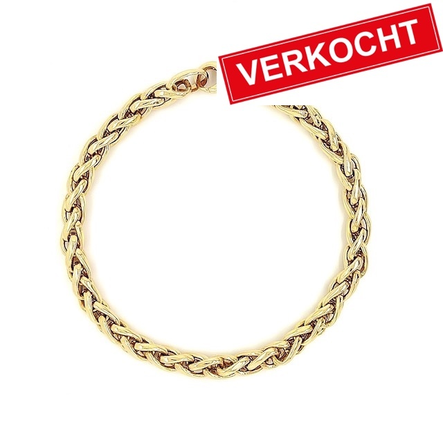 Private Label CvdK Private label CvdK armband in 14 krt. geelgoud