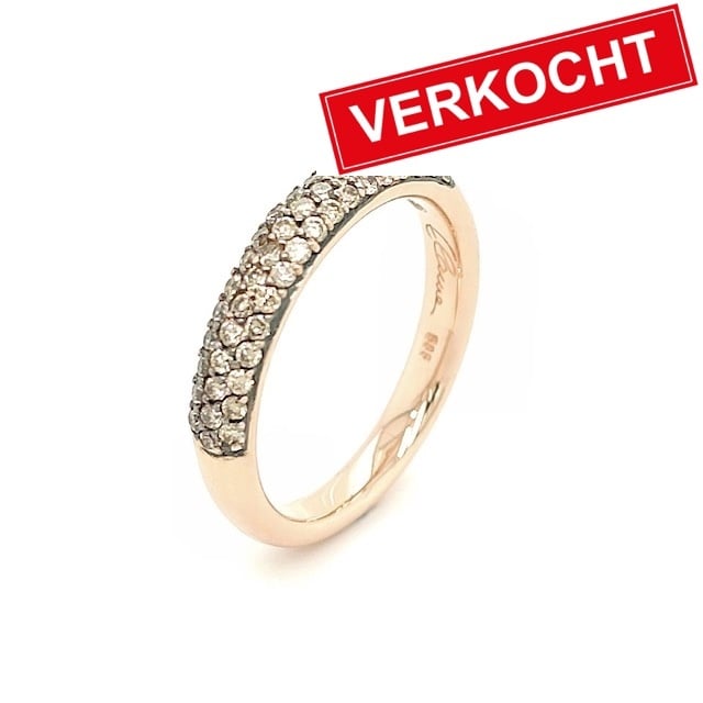 Private Label CvdK Private Label CvdK ring in 14 krt. roségoud met diamant