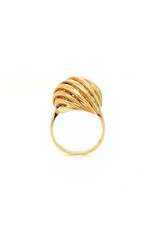 Vintage fantasie ring in 18 krt. geelgoud