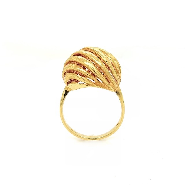 Vintage fantasie ring in 18 krt. geelgoud