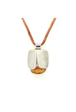 Lapponia Lapponia zilveren hanger met barnsteen