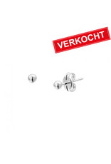 Private Label CvdK Private label CvdK oorknoppen in 14 krt. witgoud