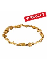 Lapponia Lapponia Tenochtitlan 14 krt. geelgouden armband 18,5 cm.