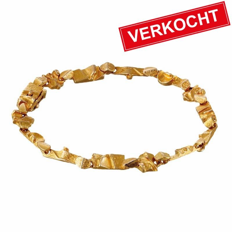 Lapponia Lapponia Tenochtitlan 14 krt. geelgouden armband 18,5 cm.