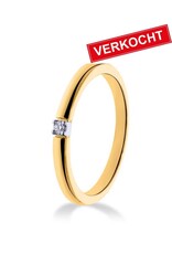 Private Label CvdK Private Label CvdK ring in 14 krt. geelgoud met diamant