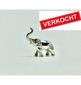 Miniatuur van een olifant in zilver, 45 mm