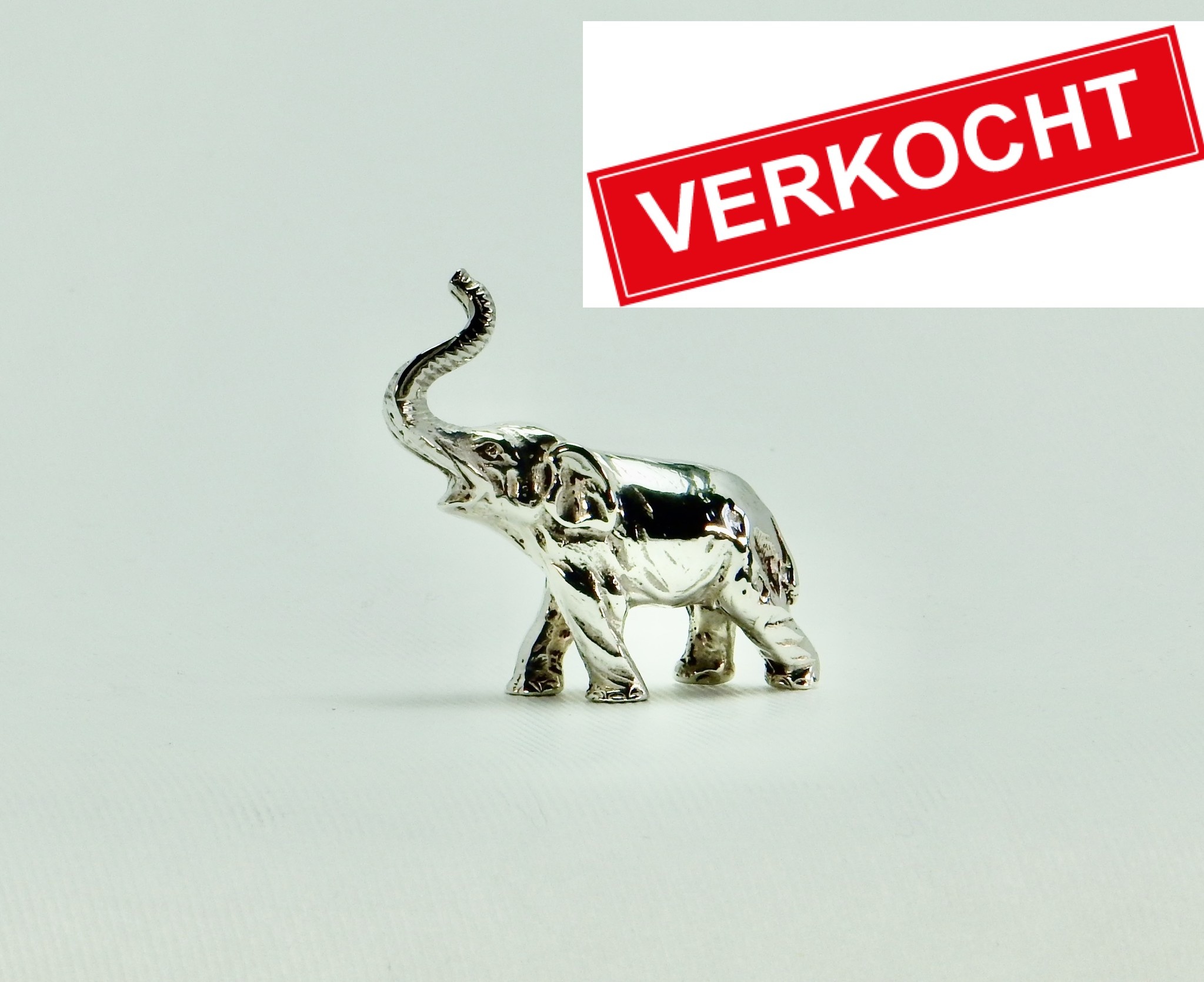 Miniatuur van een olifant in 925 zilver, 45 mm