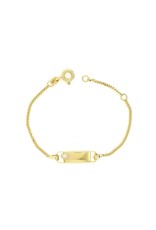 Private Label CvdK Private label CvdK armband in 14 krt. geelgoud met een graveerplaatje